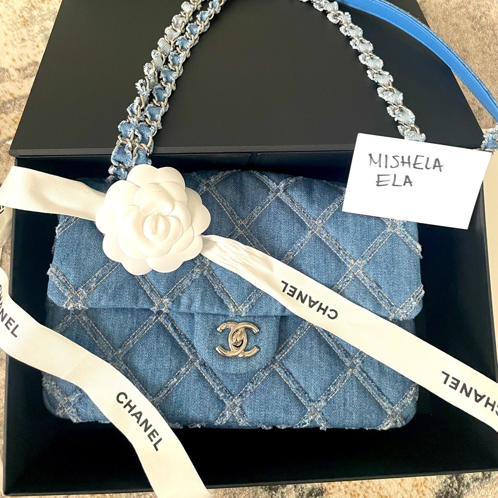 Authentic Chanel Denim Flap